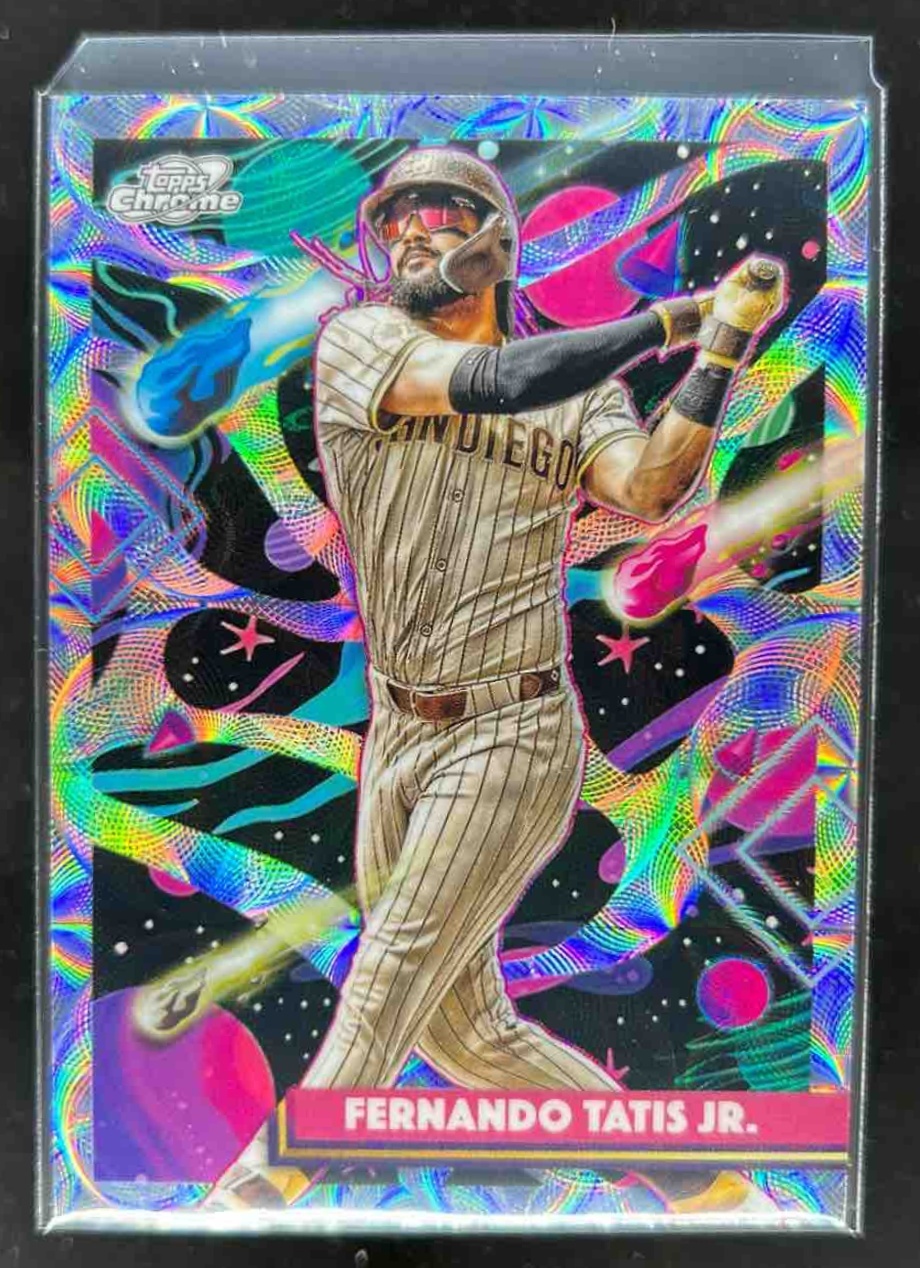 Card image for Fernando Tatis Jr. 2025 Topps Cosmic Chrome Nucleus Refractor