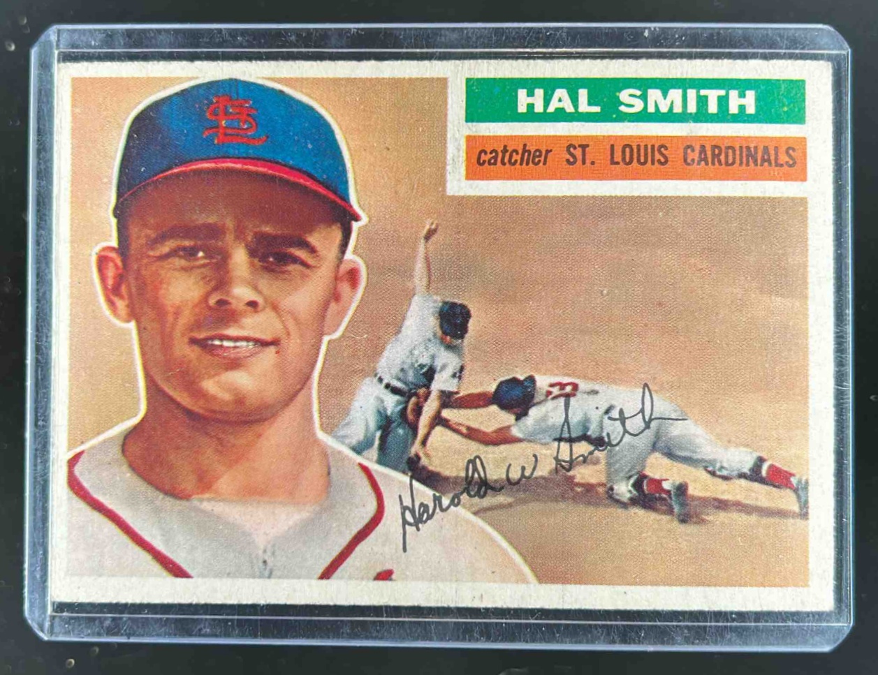 Card image for 1956 TOPPS BASEBALL HAL SMITH #283 RC ST. LOUIS CARDINALS