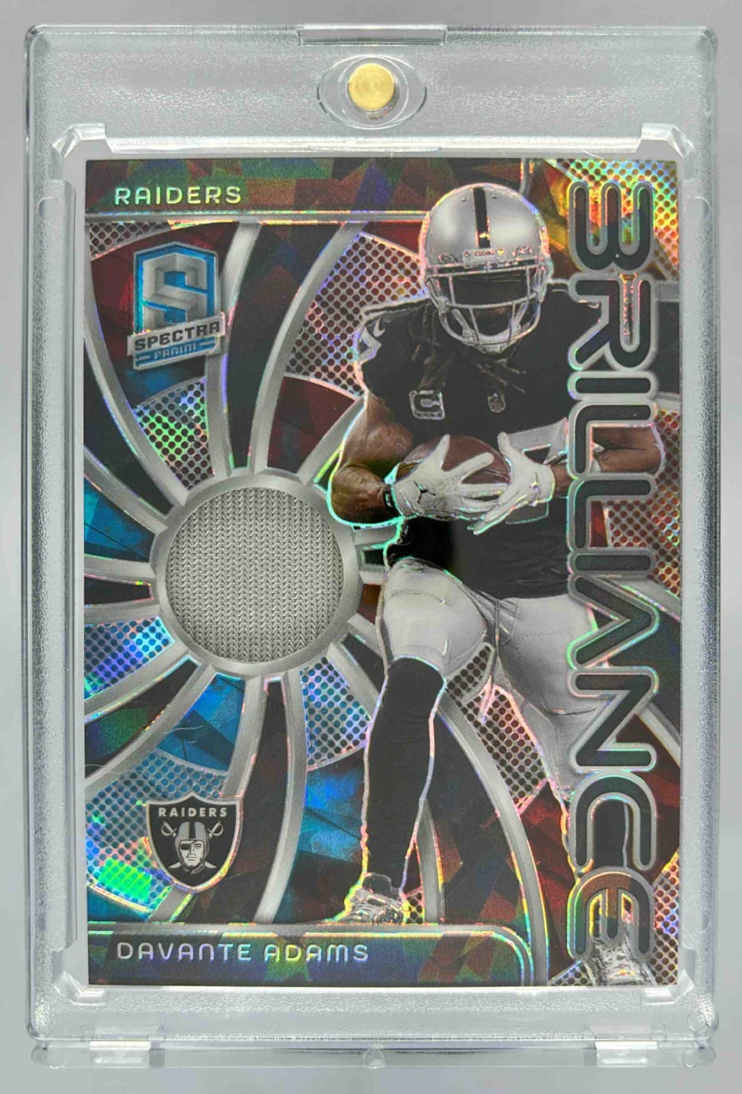 Card image for 2024 Panini Spectra Davante Adams Brilliance Astral /40 #BRI-DAS Raiders