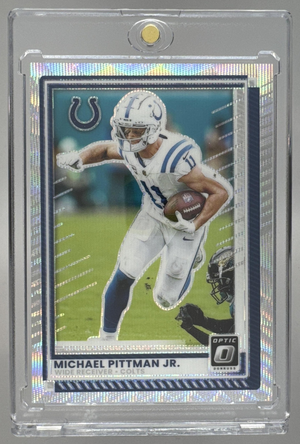 Card image for 2025 Panini Donruss Optic Michael Pittman Jr. Wave Prizm /300 #131 Colts