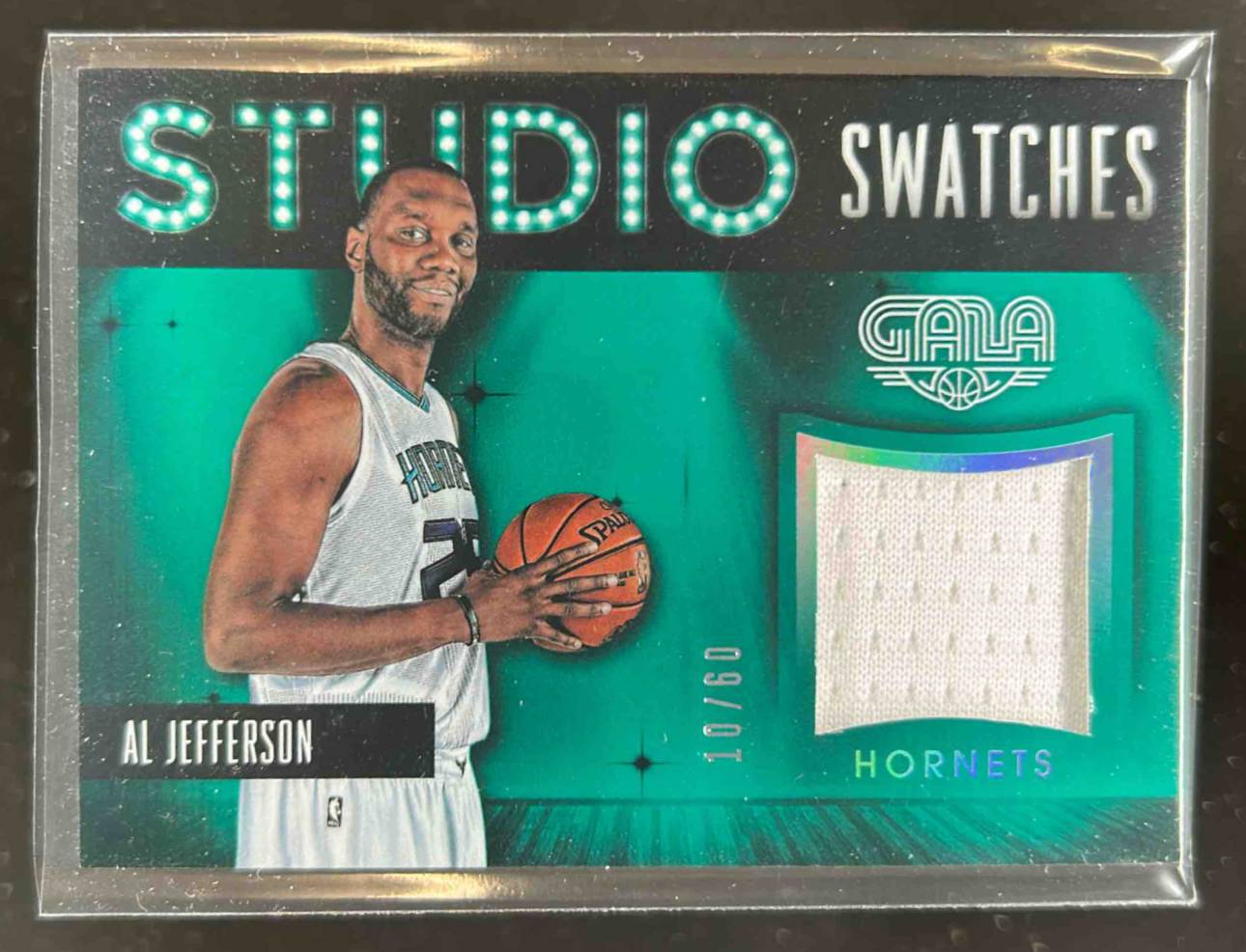 Card image for 2015-16 PANINI GALA AL JEFFERSON STUDIO SWATCHES /60 #14 CHARLOTTE HORNETS