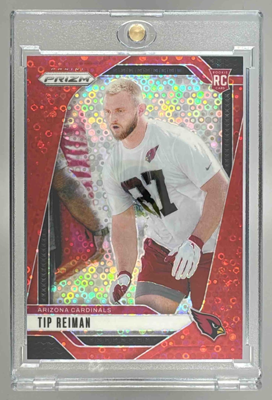 Card image for 2024 Panini Football Prizm Tip Reiman Green Scope /75 #391 RC Arizona Cardinals