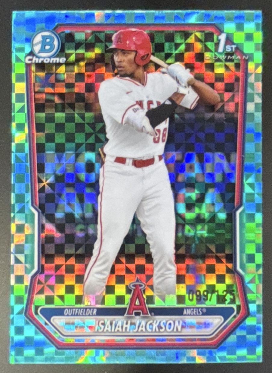 Card image for 2026 Bowman Isaiah Jackson Chrome Aqua X-Fractor /125 1st Prospect