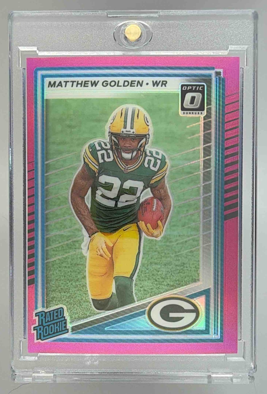 Card image for 2025 Panini Donruss Optic Matthew Golden Rated Rookie #205 Packers