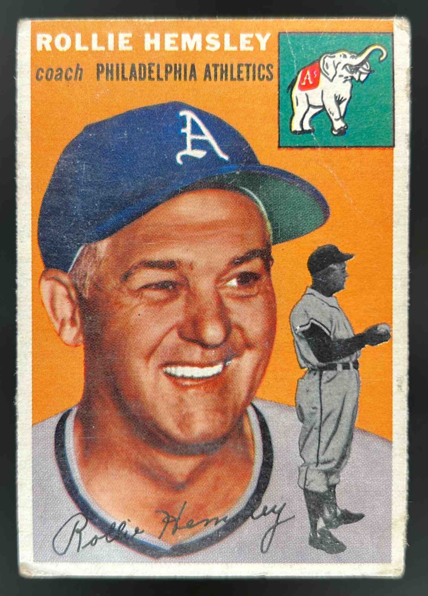 Card image for 1954 TOPPS BASEBALL ROLLIE HEMSLEY #143