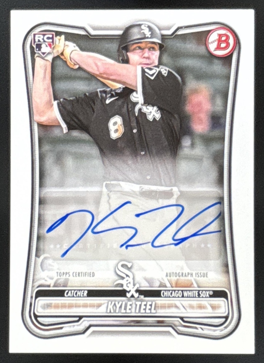 Card image for Kyle Teel 2026 Bowman Rookies & Veterans Retail Auto Chicago White Sox