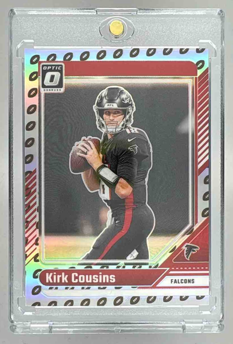 Card image for 2024 Panini Football Donruss Optic Kirk Cousins Footballs /16 #7 Atlanta Falcons