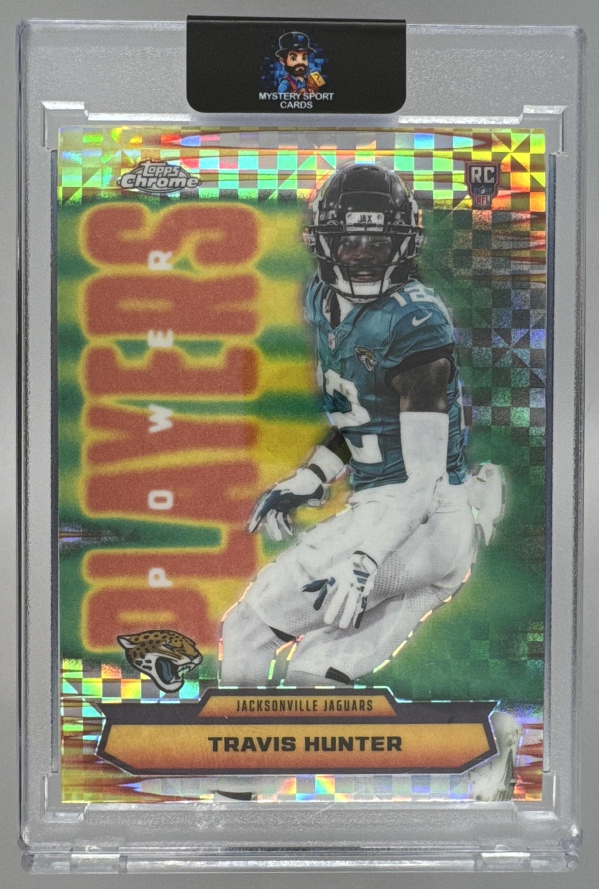 Card image for 2025 Topps Chrome Travis Hunter Power Players #PP-29 RC Jaguars