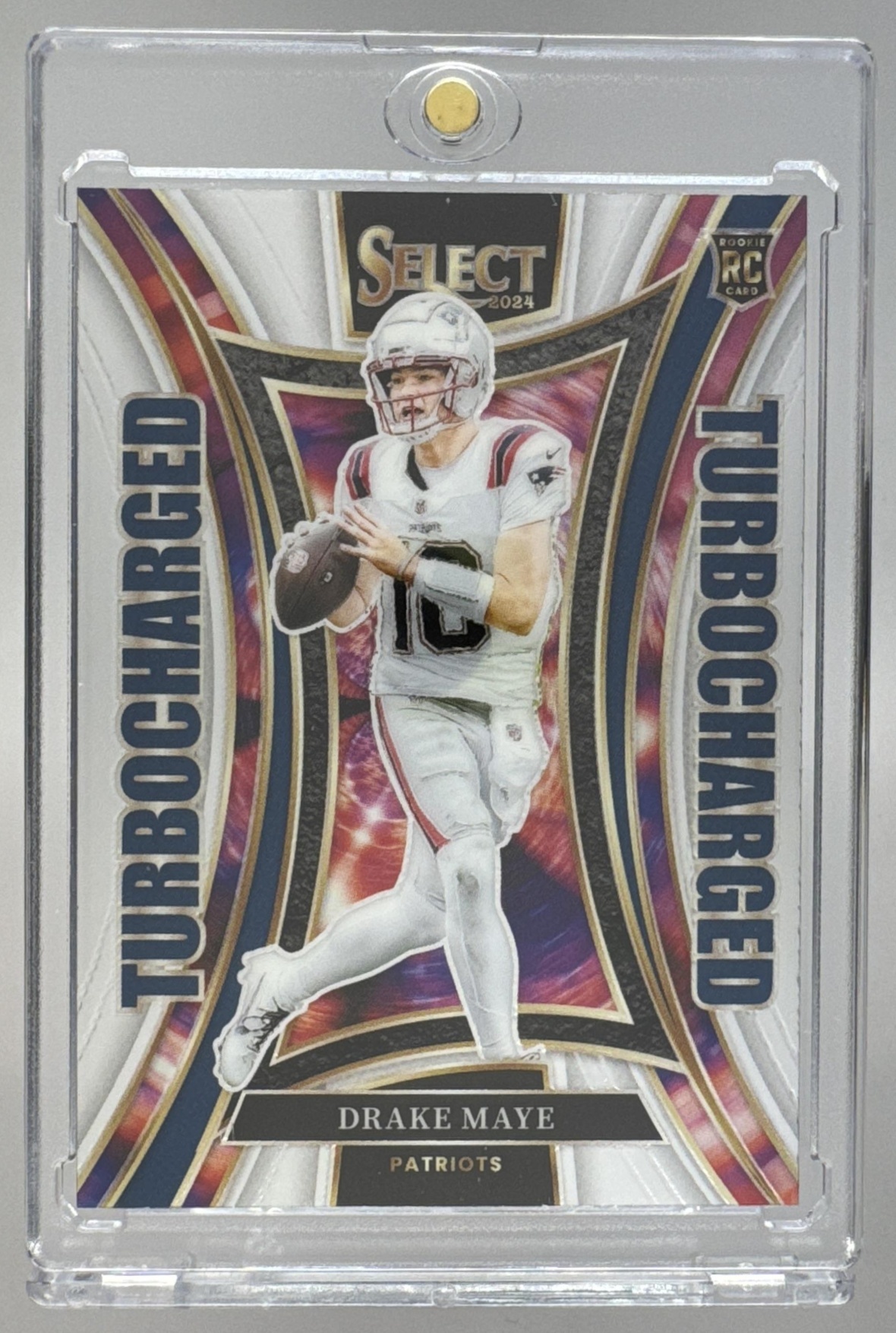 Card image for 2024 Panini Football Select Drake Maye Watercolors #24 RC New England Patriots