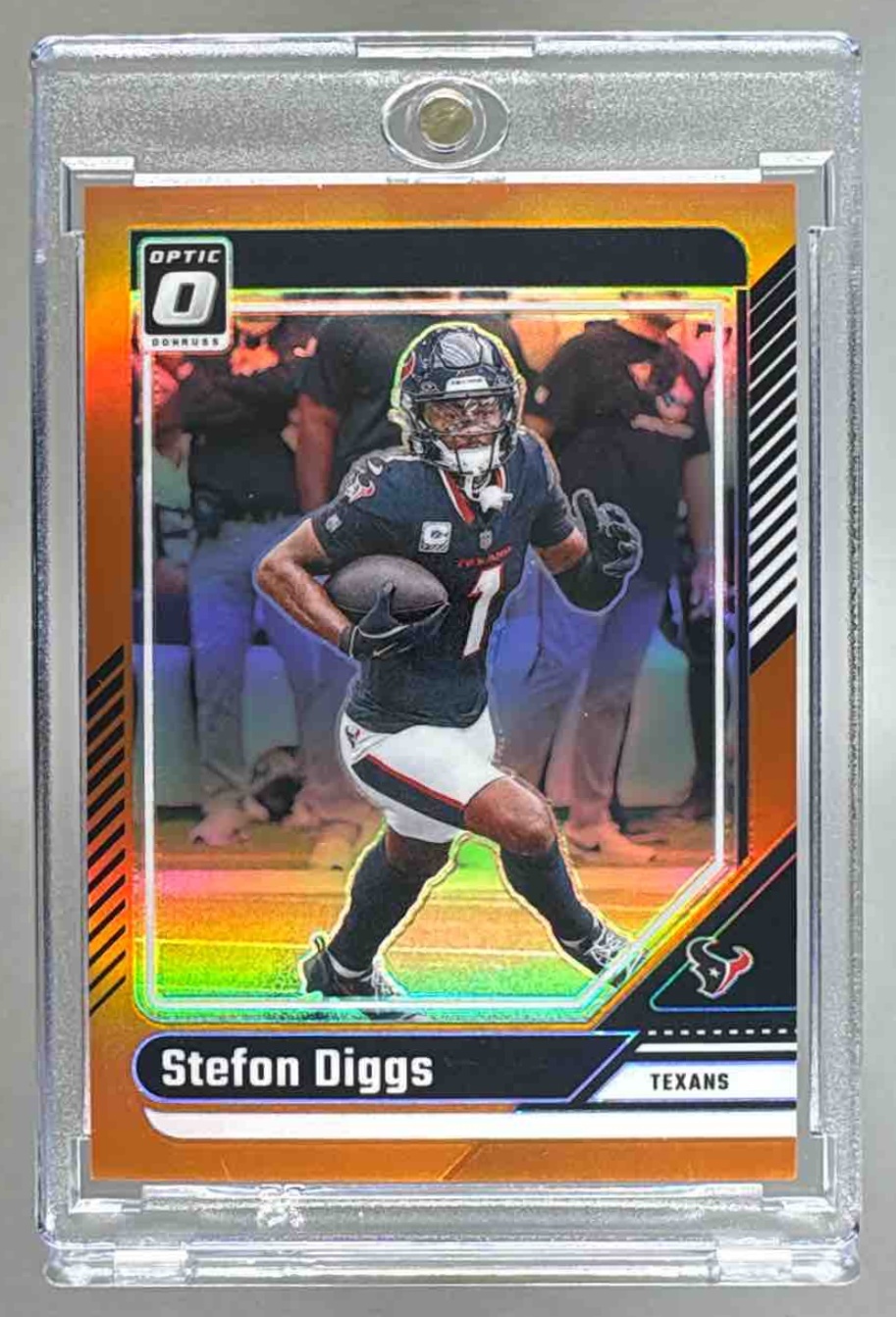 Card image for 2024 Panini Football Donruss Optic Stefon Diggs Orange /249 #78 Houston Texans