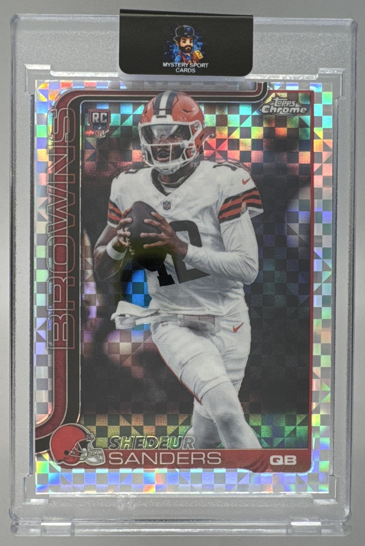 Card image for 2025 Topps Football Chrome Shedeur Sanders Rookie #315 RC Cleveland Browns