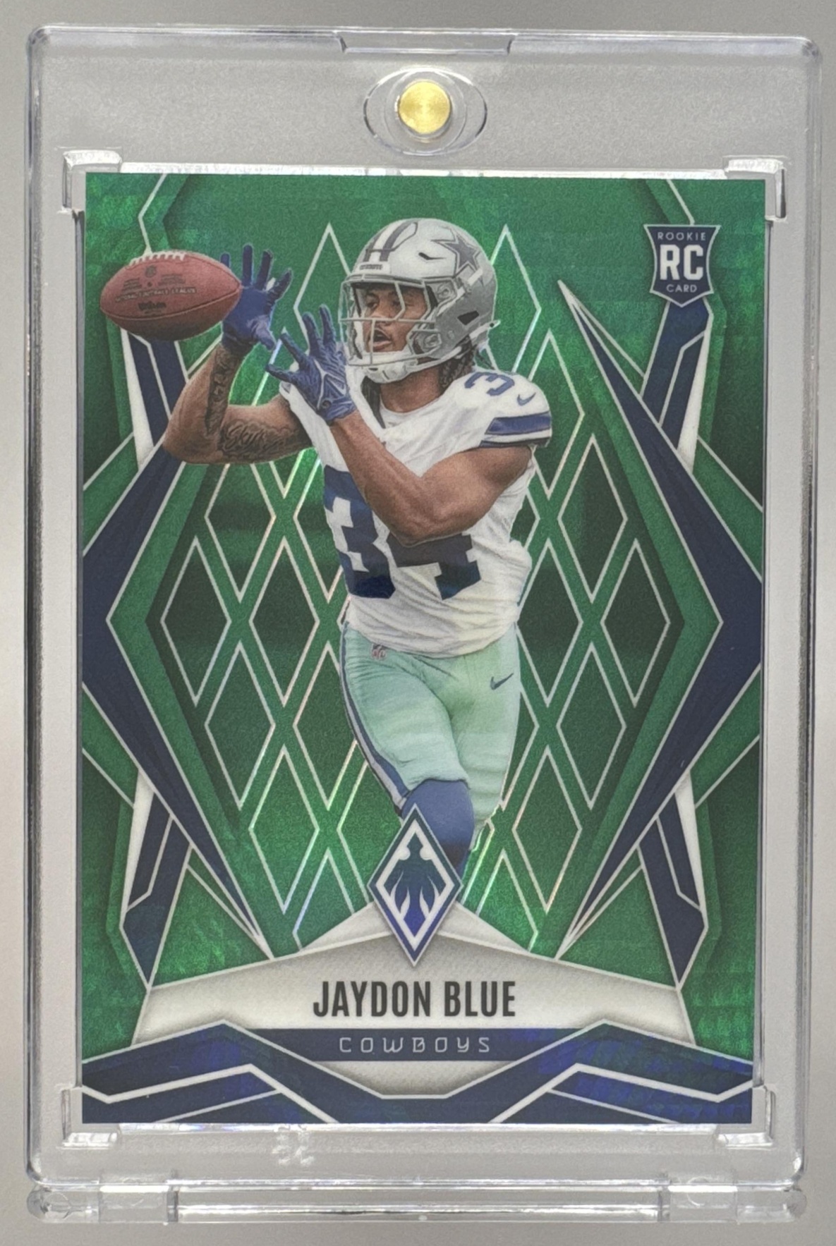 Card image for 2025 Panini Football Phoenix Jaydon Blue Prizm /149 #190 RC Dallas Cowboys