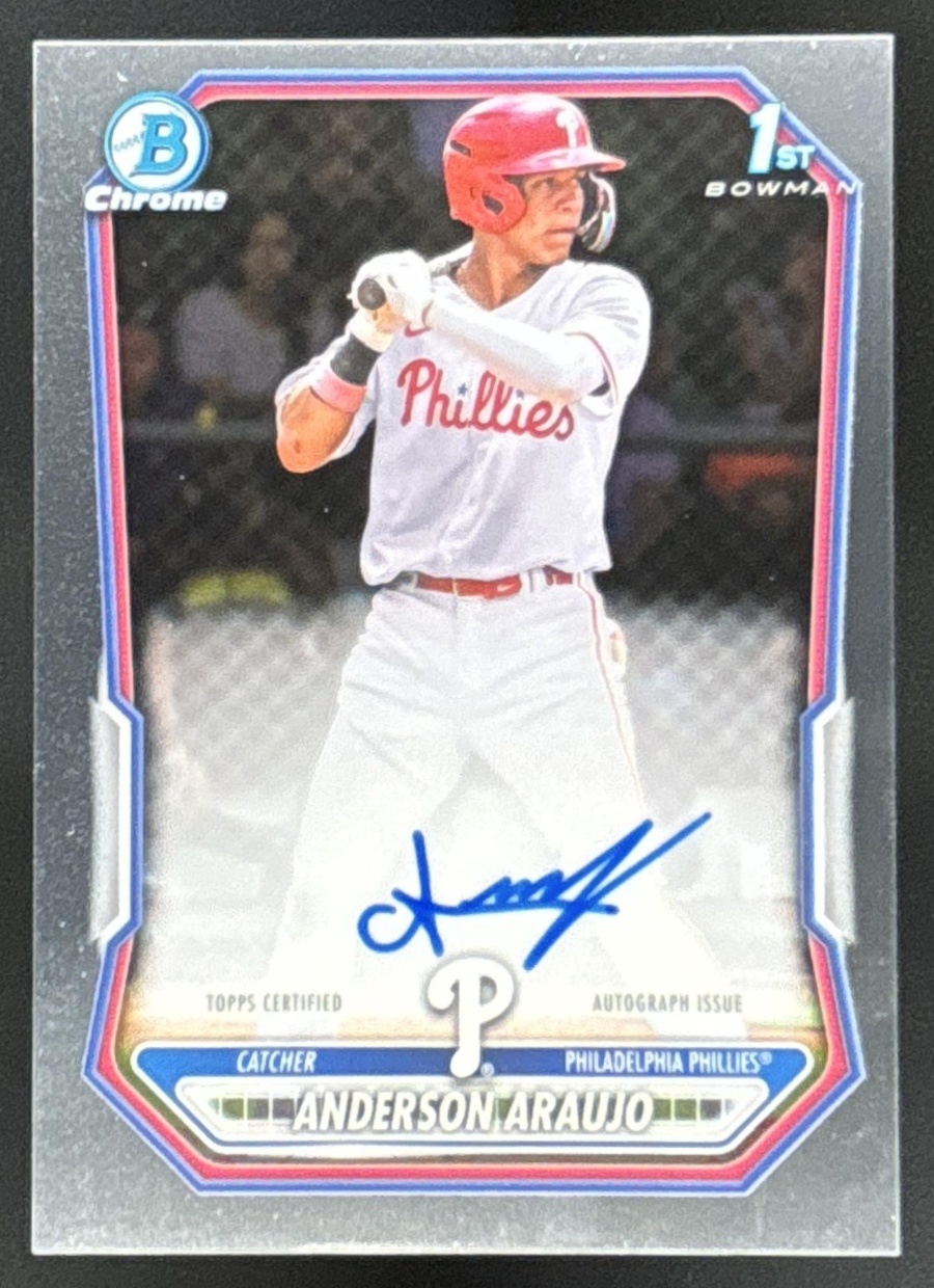 Card image for Anderson Araujo 2026 Bowman Chrome Prospect Auto Philadelphia Phillies