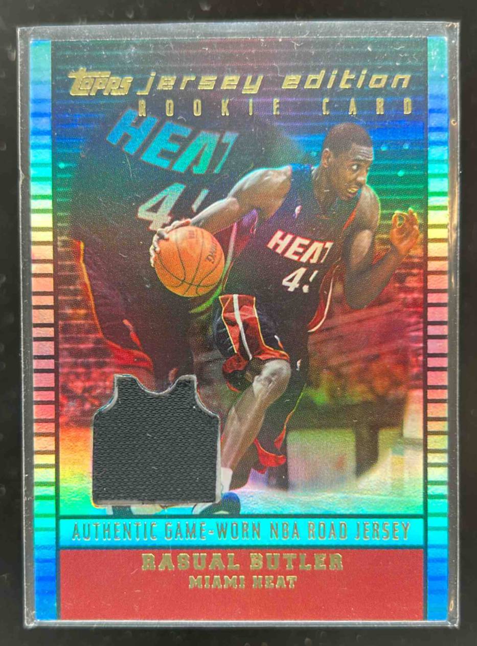 Card image for 2002-03 TOPPS JERSEY EDITION RASUAL BUTLER #JERBU RC ROOKIE MIAMI HEAT