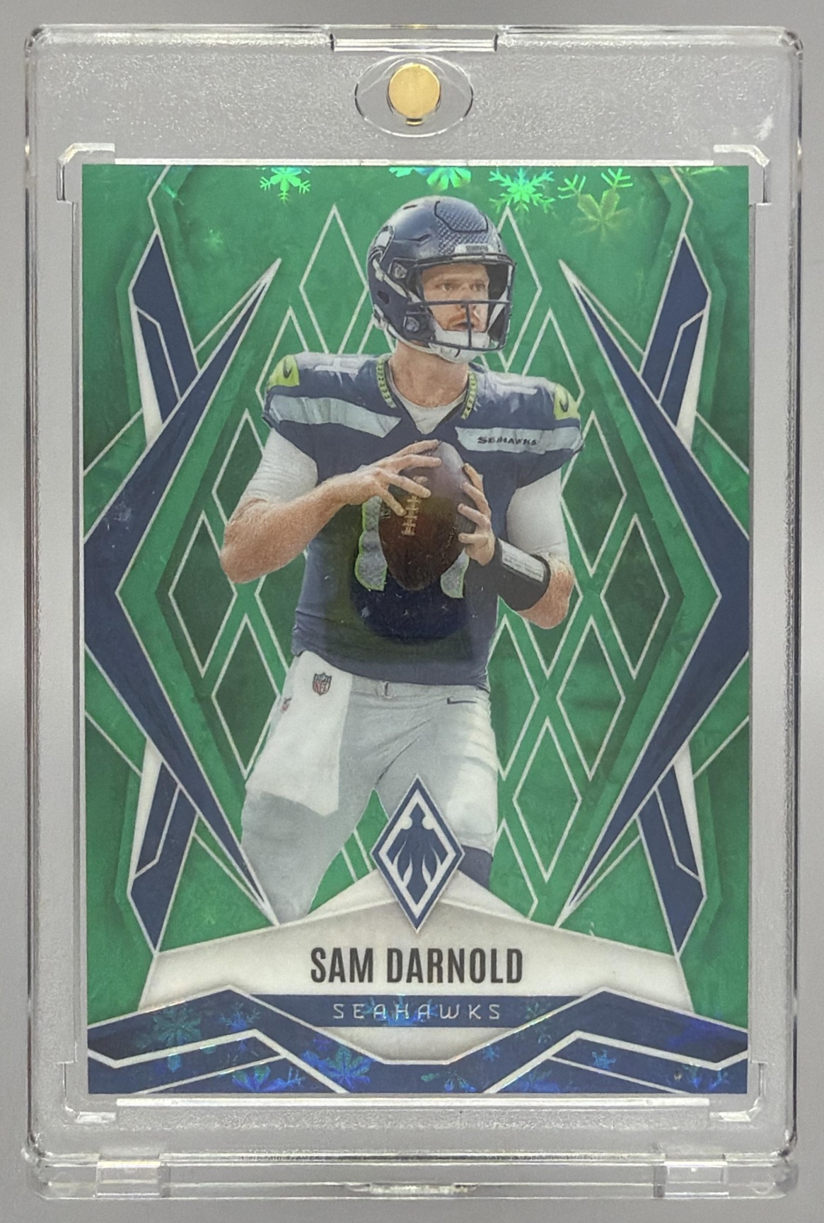 Card image for 2025 Panini Football Phoenix Sam Darnold Prizm /149 #49 Seattle Seahawks