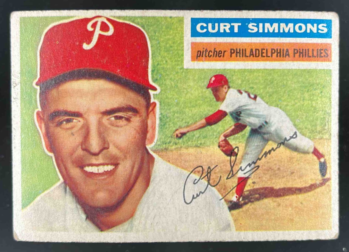 Card image for 1956 TOPPS BASEBALL CURT SIMMONS #290 PHILADELPHIA PHILLIES