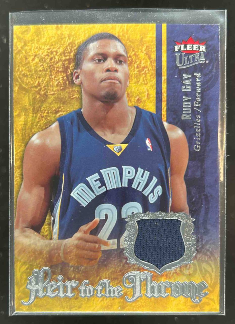 Card image for 2007-08 Fleer Ultra Rudy Gay Heir to the Throne Jersey /199 #HT-RG MEM