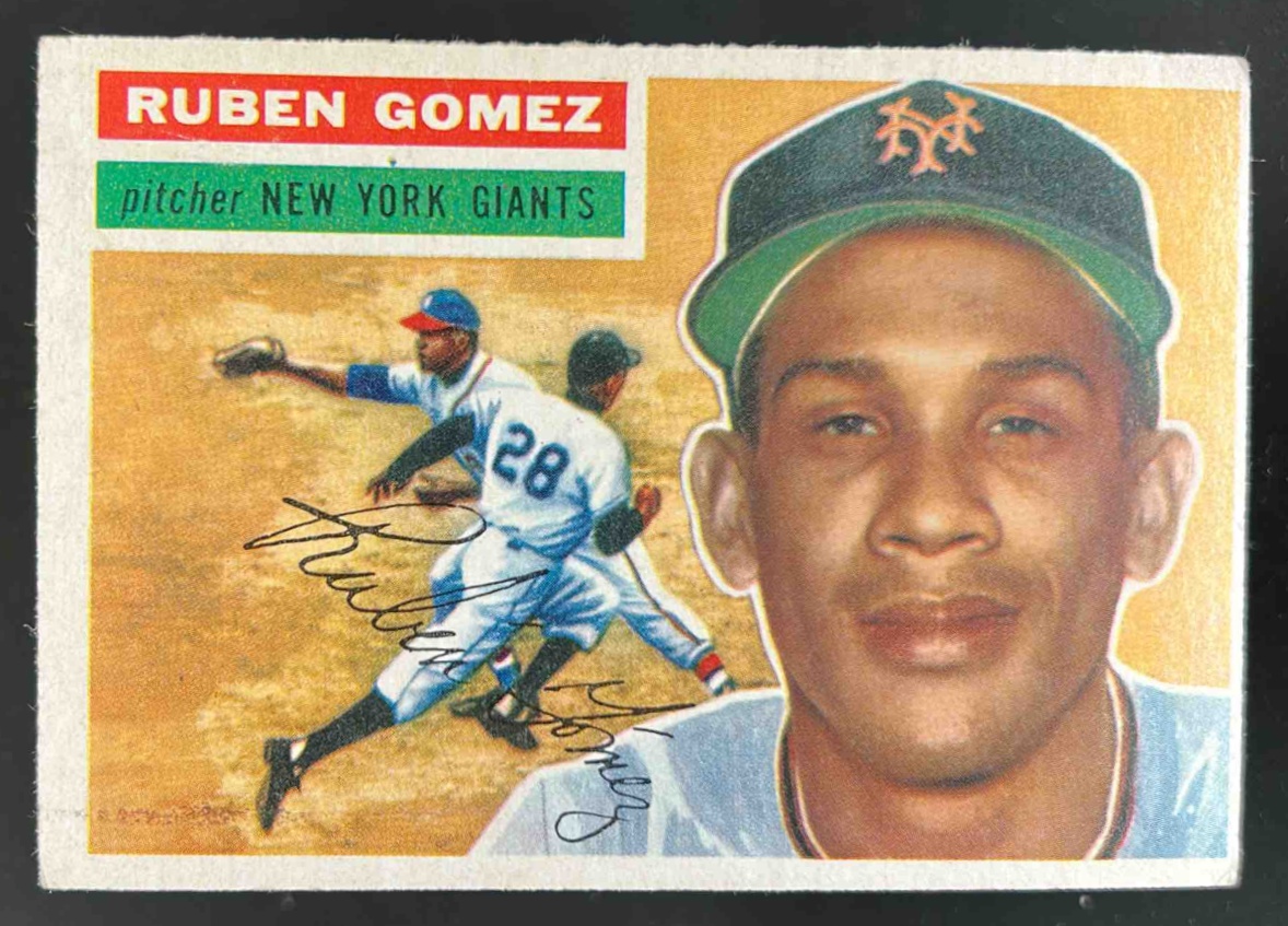 Card image for 1956 TOPPS BASEBALL RUBEN GOMEZ #9A NEW YORK GIANTS