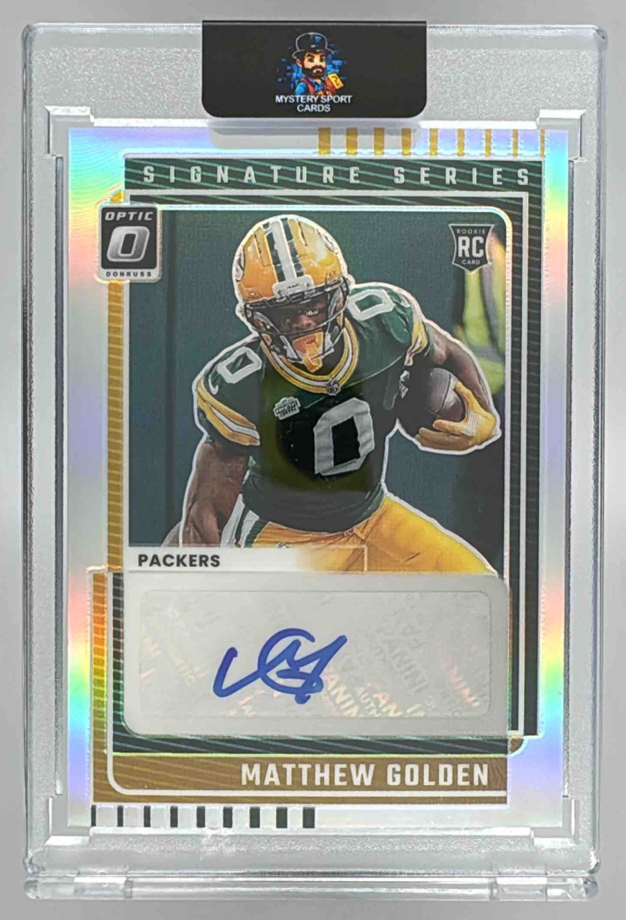 Card image for 2025 Panini Donruss Optic Matthew Golden Signature Series #SSH-MG RC Auto Packers