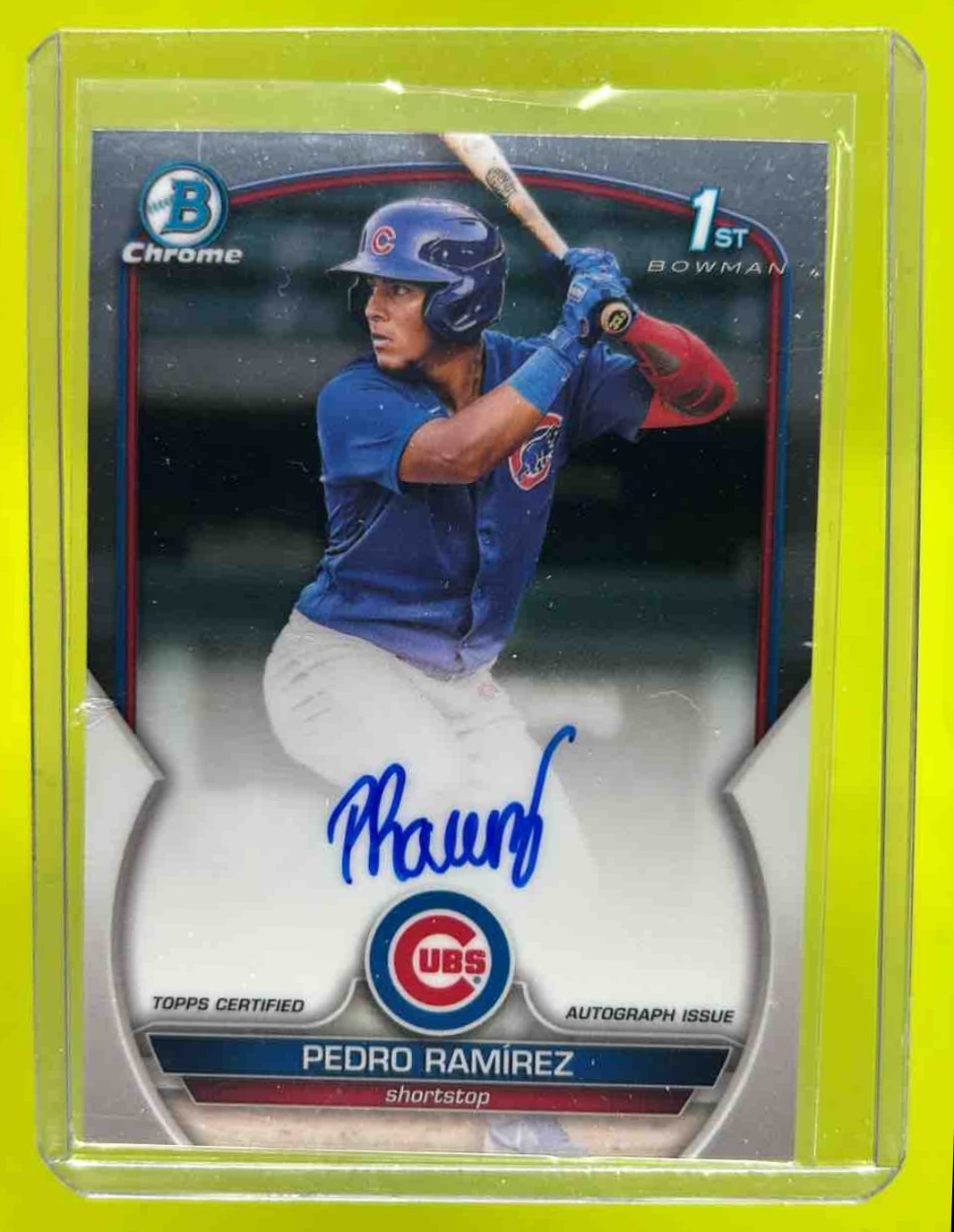 Pedro Ramirez 2023 Bowman Baseball Chrome Auto 1st Prospect Chicago Cubs