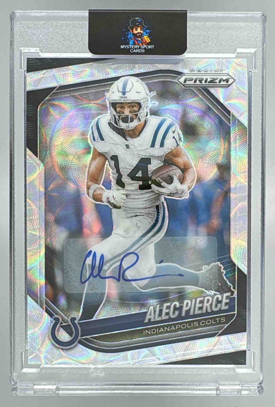 Card image for 2025 Panini Football Prizm Alec Pierce Choice Auto /100 #209 Indianapolis Colts