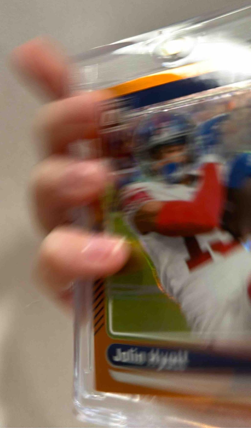 Card image for 2024 Panini Football Donruss Optic Jalin Hyatt Orange /249 #147 New York Giants