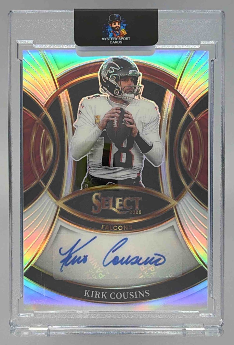 Card image for 2025 Panini Football Select Kirk Cousins Signatures #SP-KCS Auto Atlanta Falcons