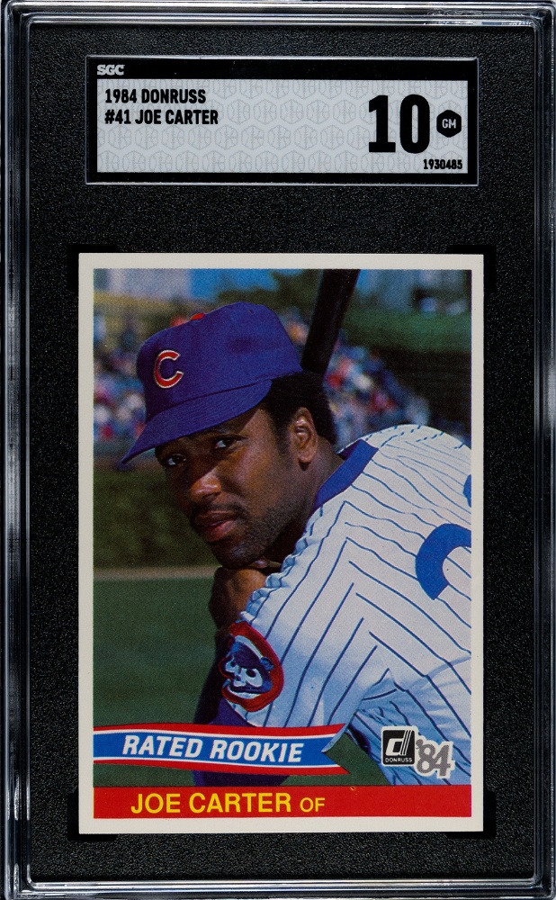 1984 Donruss Baseball Joe Carter #41 RC Rated Rookie Chicago Cubs SGC 10