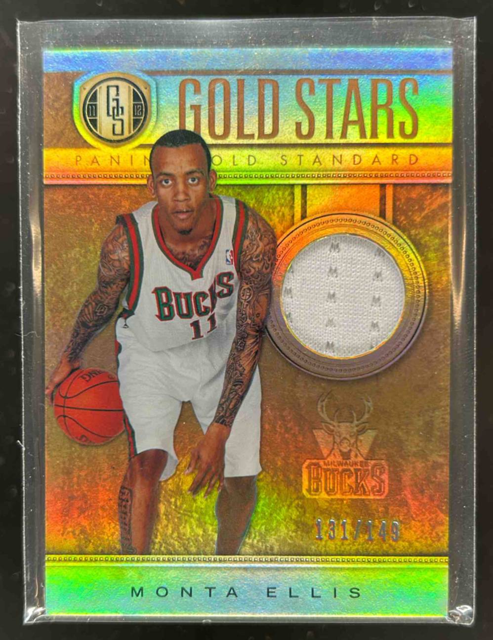 Card image for 2011-12 Panini Gold Standard Monta Ellis Stars Materials /149 #26