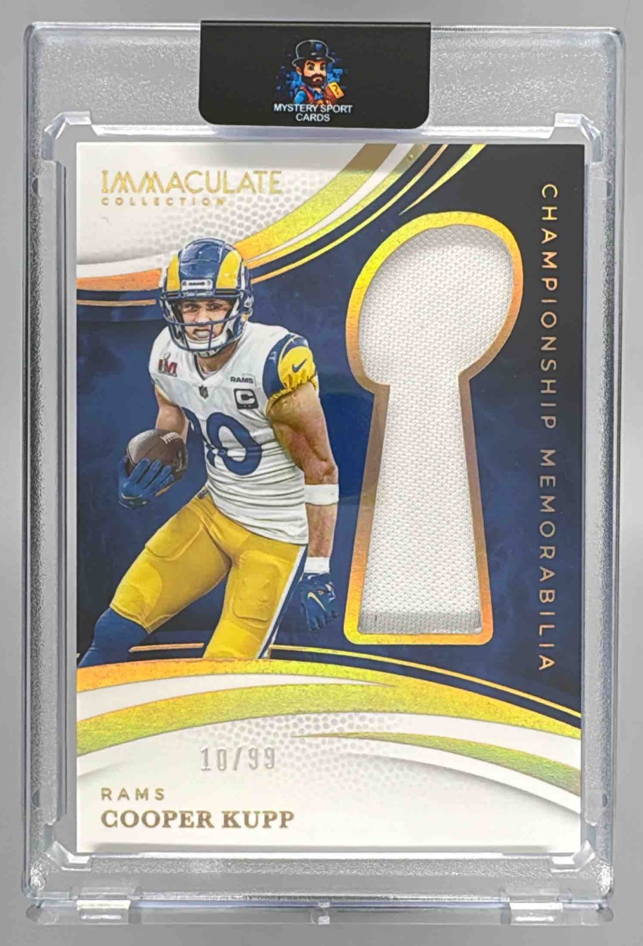 Card image for 2025 Panini Immaculate Collection Cooper Kupp Championship Memorabilia /99 #24 Rams