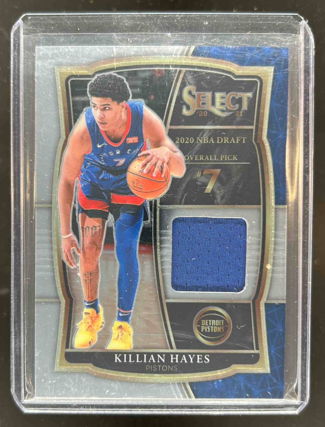 Card image for 2020-21 Panini Select Killian Hayes Draft Selections Memorabilia #DS-HAY RC