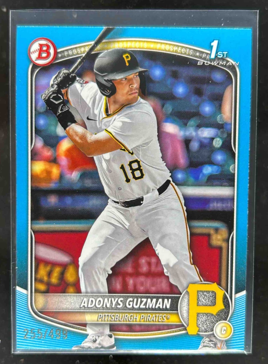 Card image for Adonys Guzman 2025 Bowman Draft Sky Blue Border /499