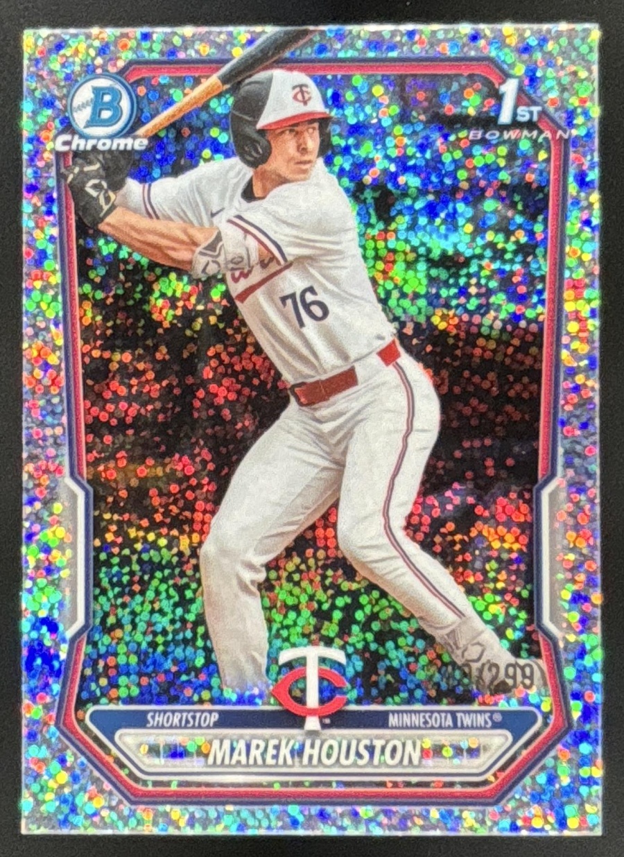 Card image for 2026 Bowman Marek Houston Chrome Speckle Refractor /299 1st Prospect