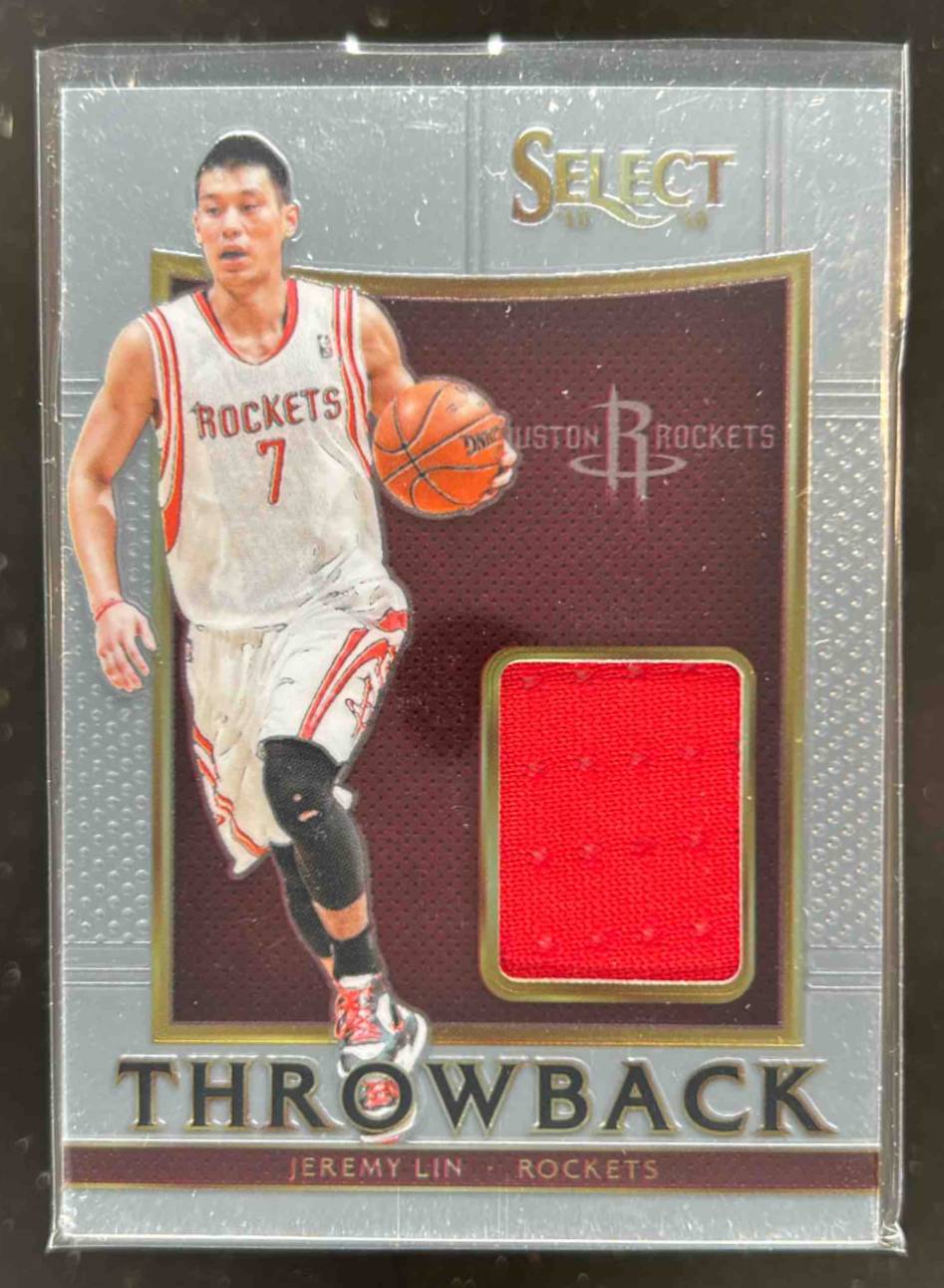 Card image for 2015-16 PANINI SELECT JEREMY LIN THROWBACK MEMORABILIA /149 #18 HOUSTON ROCKETS