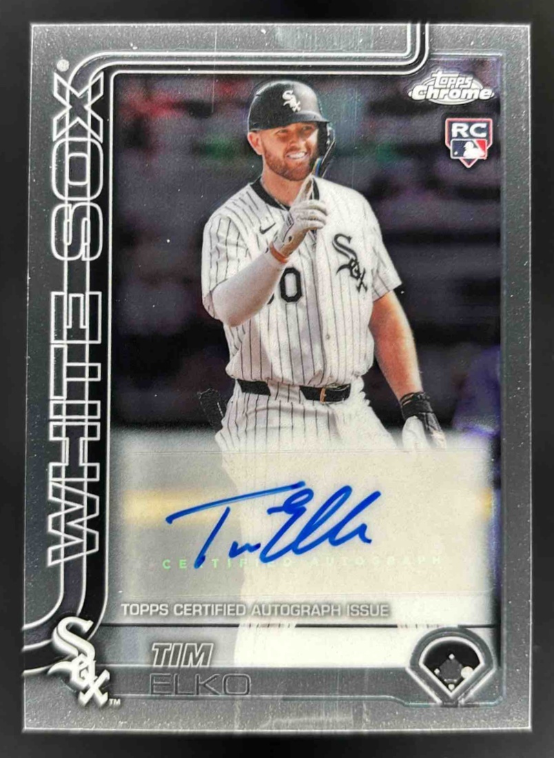 Card image for 2025 Topps Chrome Update Tim Elko Auto #AC-TEO RC White Sox