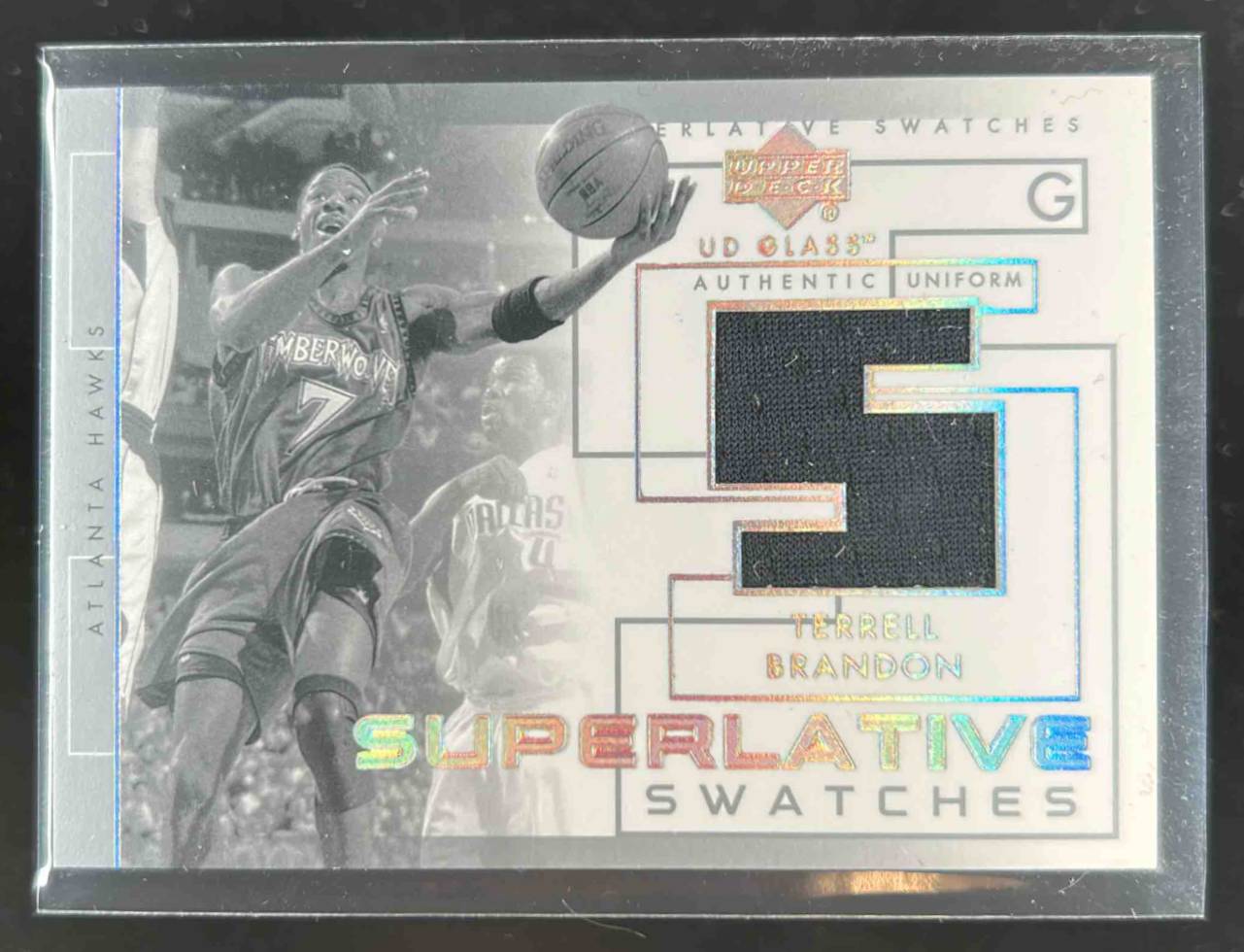 Card image for 2003-04 Upper Deck Glass Terrell Brandon Superlative Swatches #SS-TB MEM