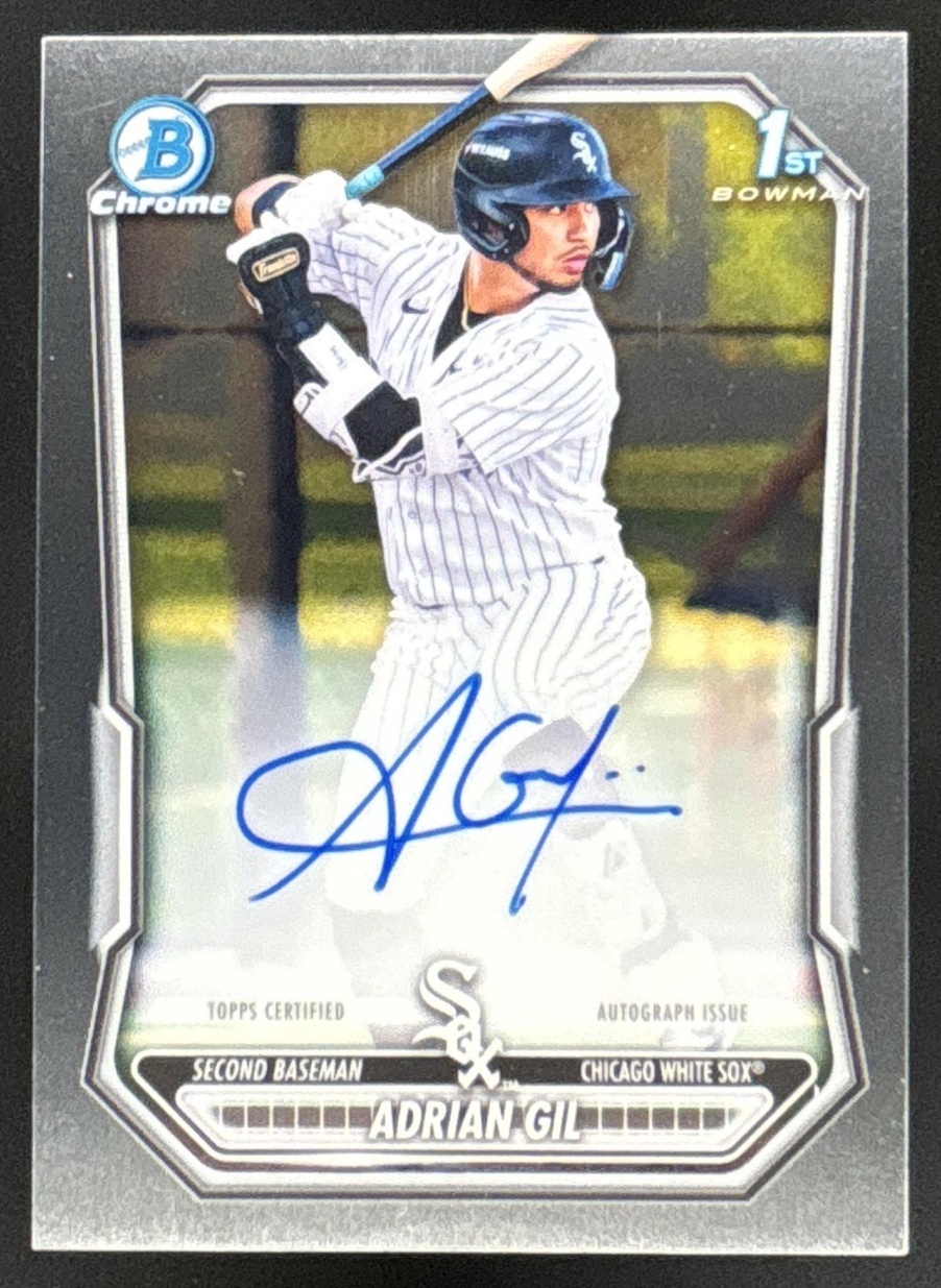 Card image for Adrian Gil 2026 Bowman Chrome Prospect Auto Chicago White Sox