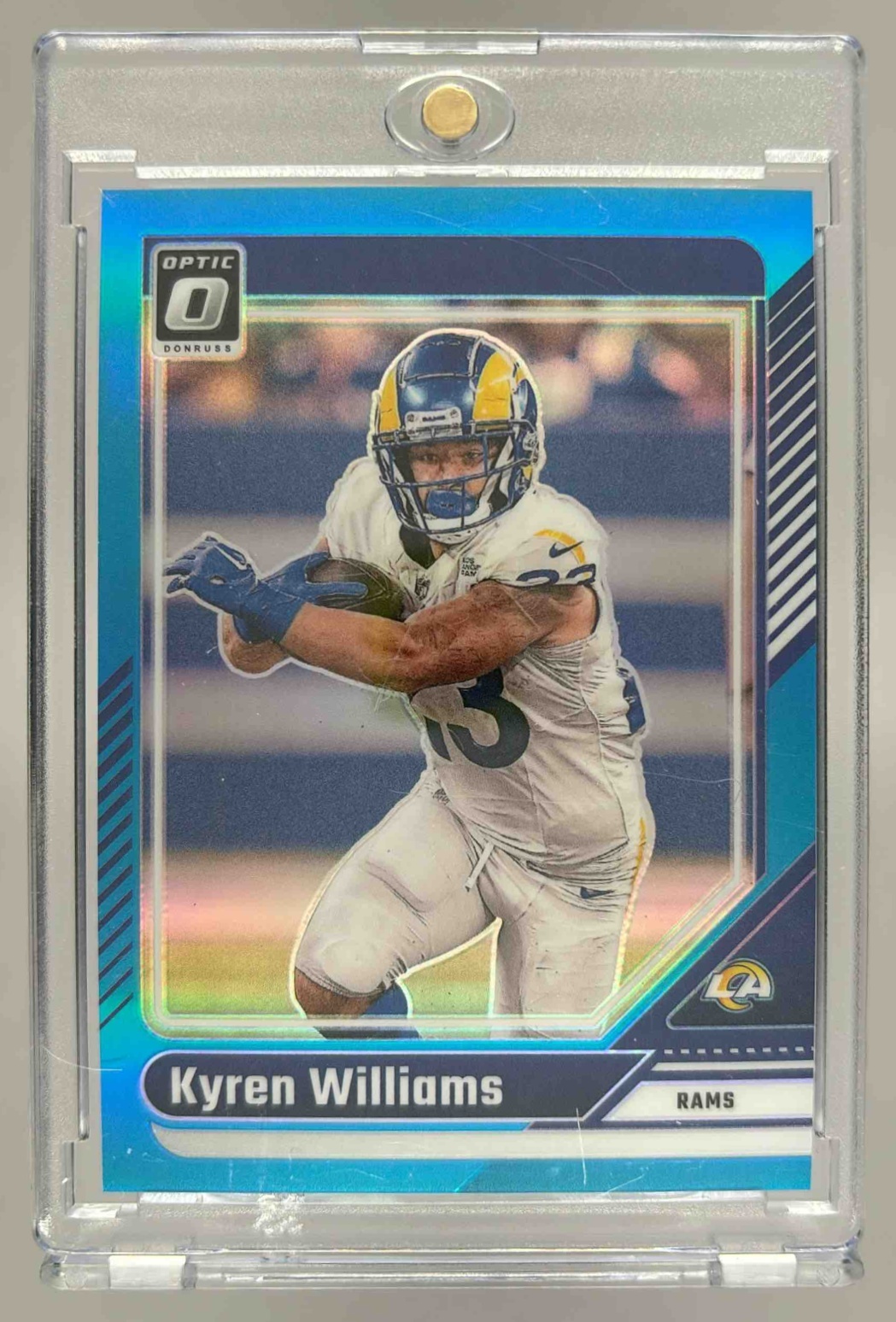 Card image for 2024 Panini Donruss Optic Kyren Williams Aqua /299 #114 Rams