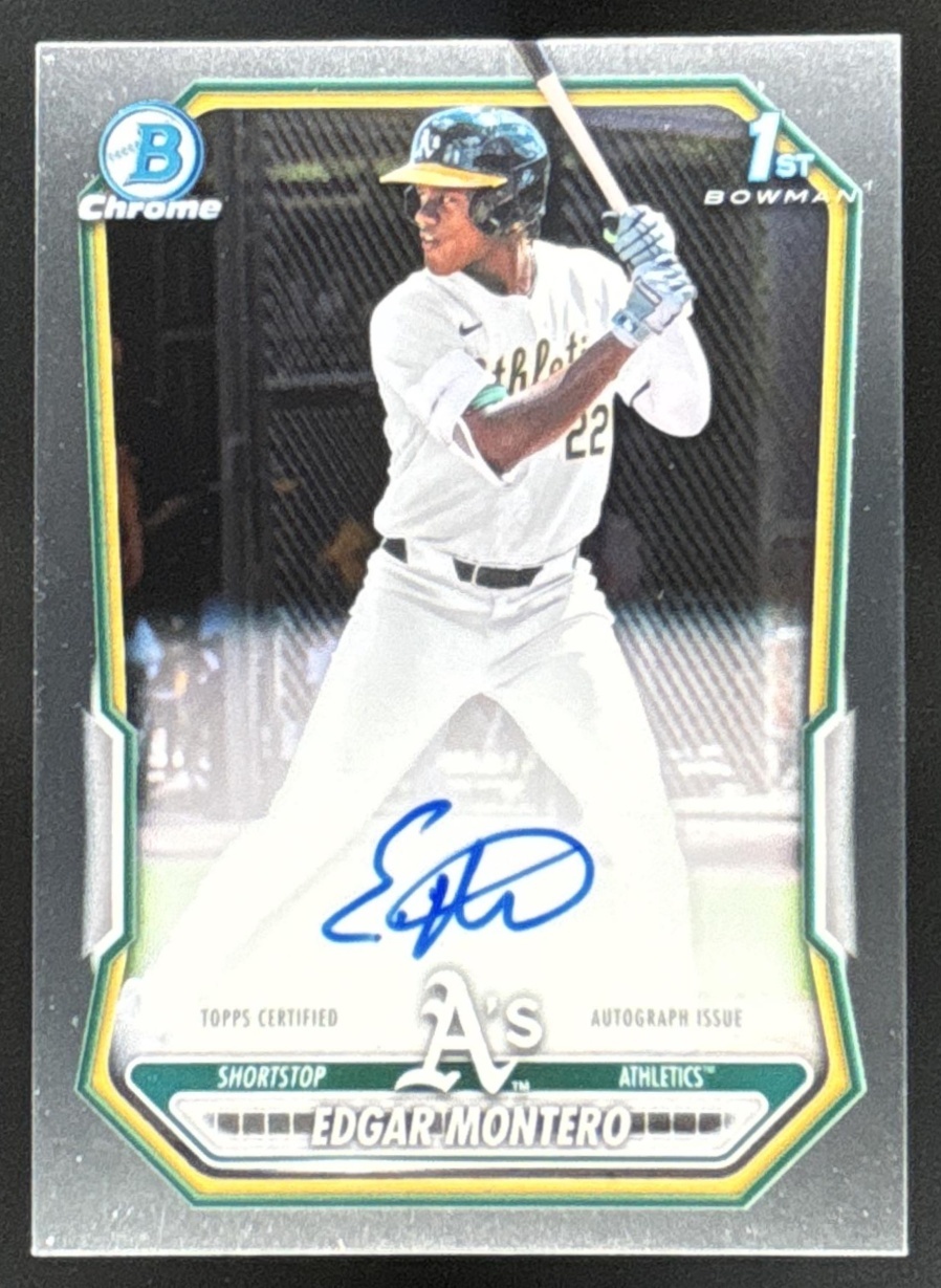 Card image for Edgar Montero 2026 Bowman Chrome Prospect Auto Athletics