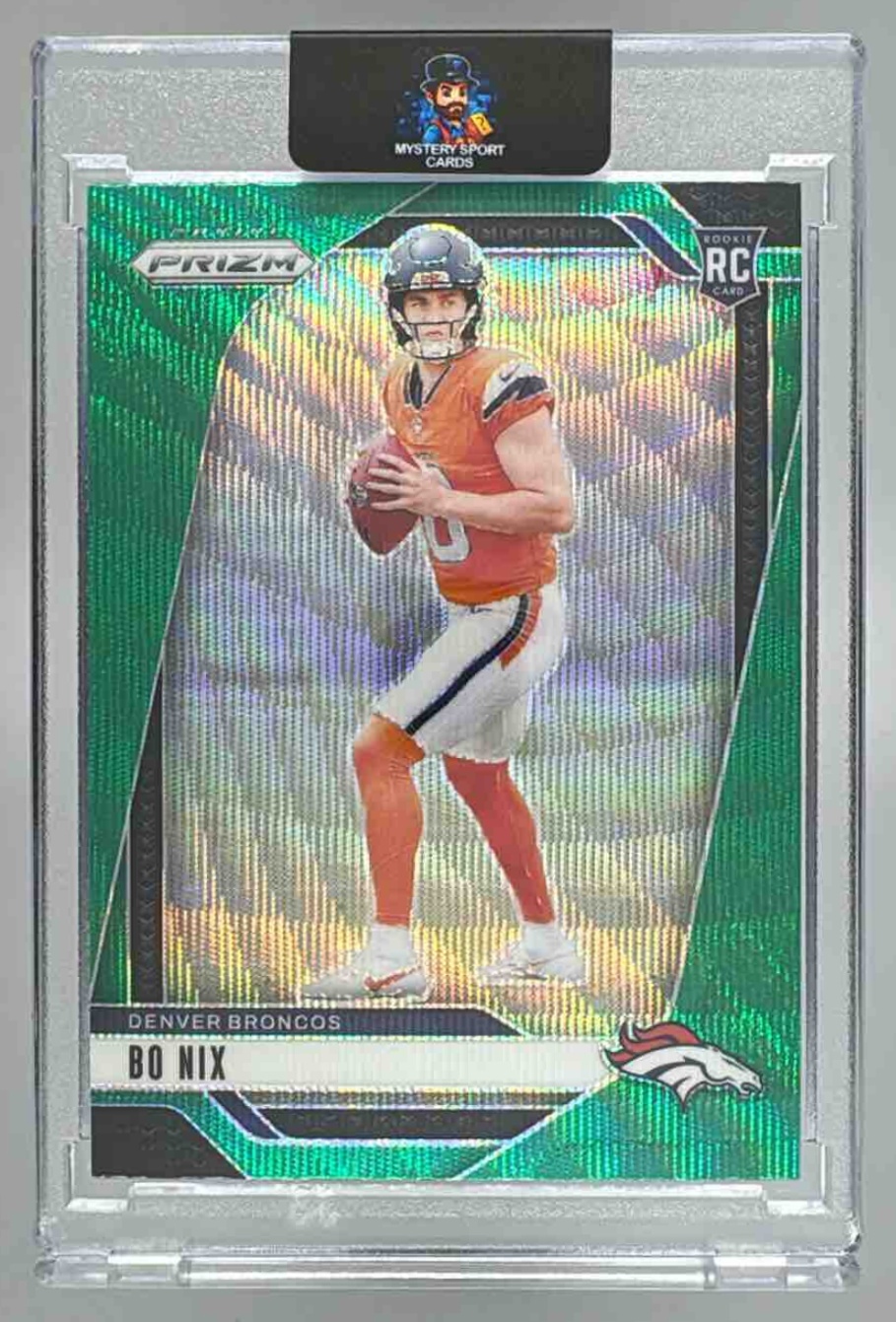 Card image for 2024 Panini Football Prizm Bo Nix #309 RC Denver Broncos