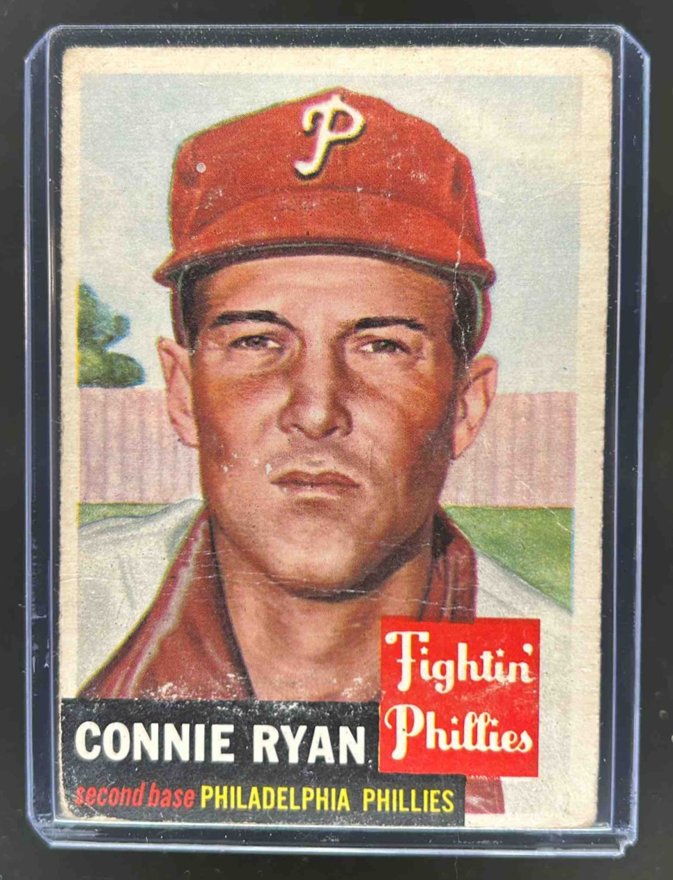 Card image for 1953 TOPPS BASEBALL CONNIE RYAN #102A PHILADELPHIA PHILLIES