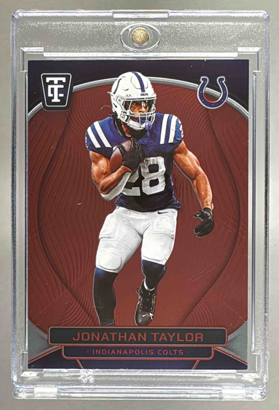 Card image for 2024 Panini Totally Certified Jonathan Taylor Mirror Red /249 #38 Colts