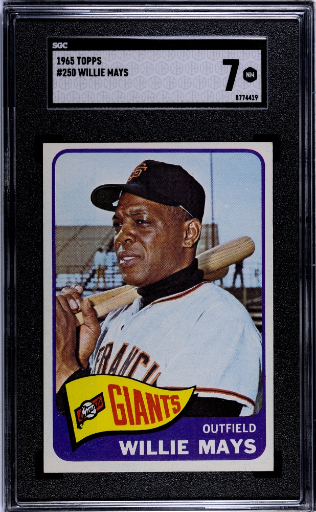 1965 Topps Baseball Willie Mays #250 San Francisco Giants SGC 7