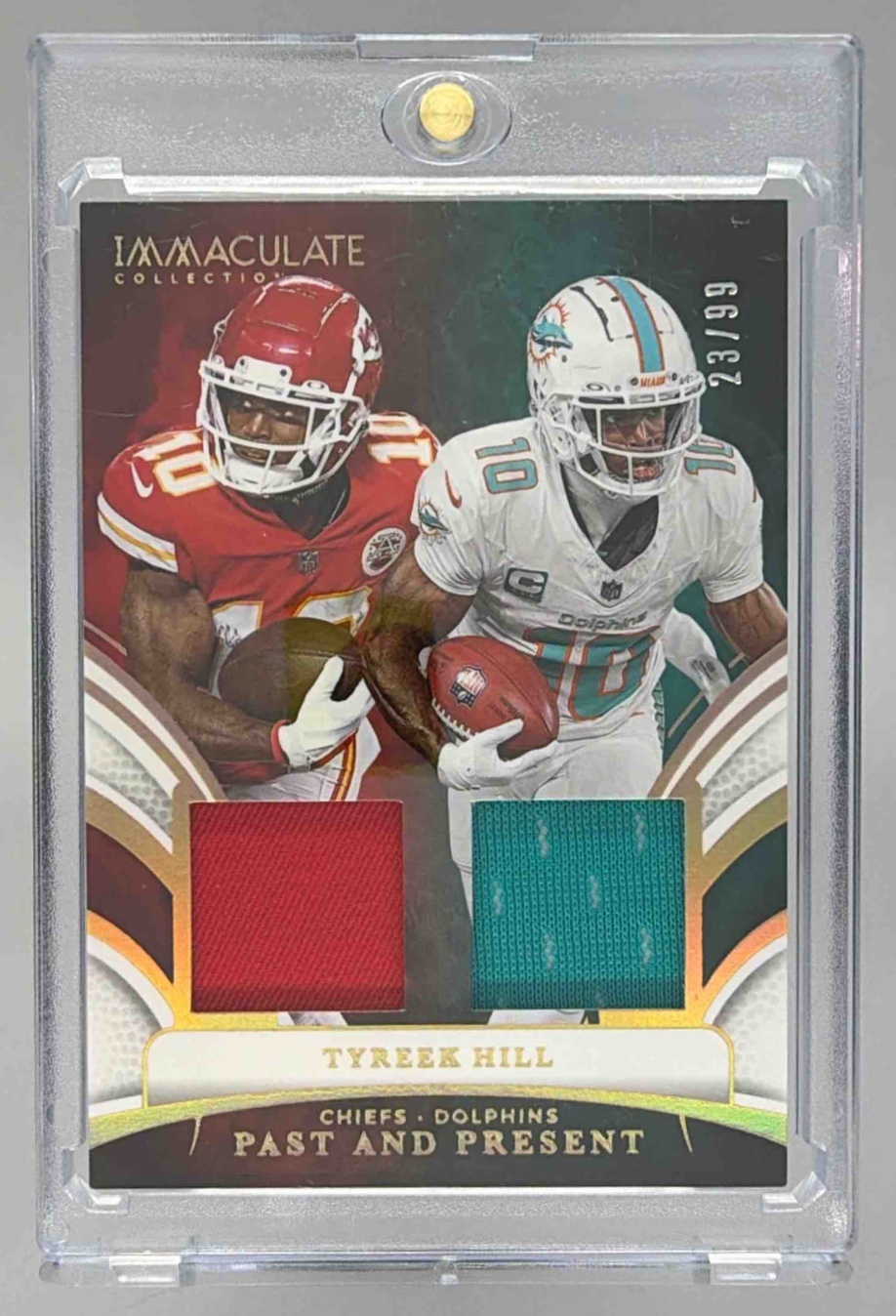 Card image for 2025 Panini Immaculate Collection Tyreek Hill /99 #86 MEM Dolphins