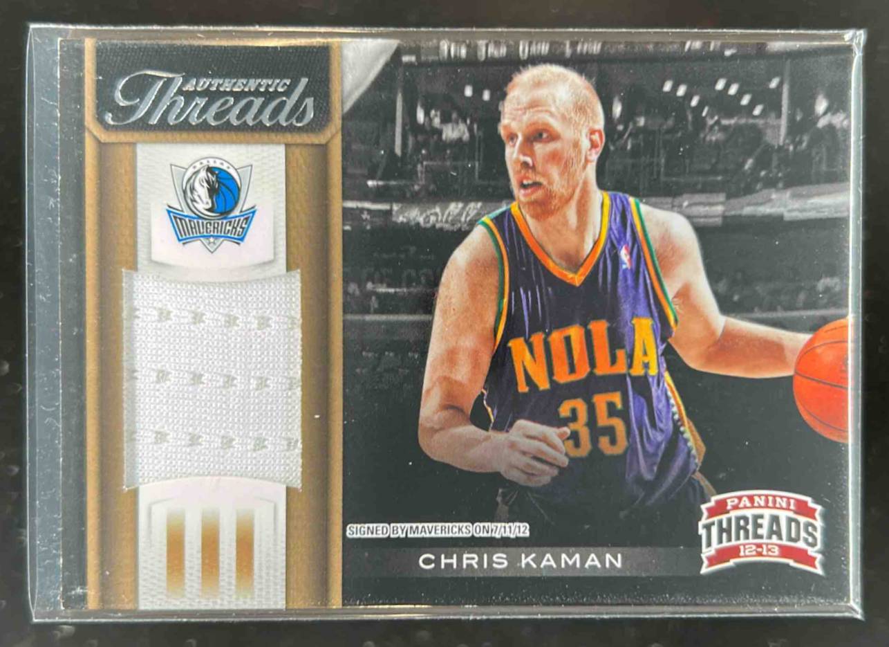 Card image for 2012-13 PANINI THREADS CHRIS KAMAN AUTHENTIC #55 DALLAS MAVERICKS
