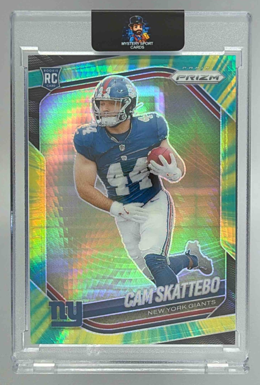 Card image for 2025 Panini Football Prizm Cam Skattebo Hyper /200 #363 RC New York Giants