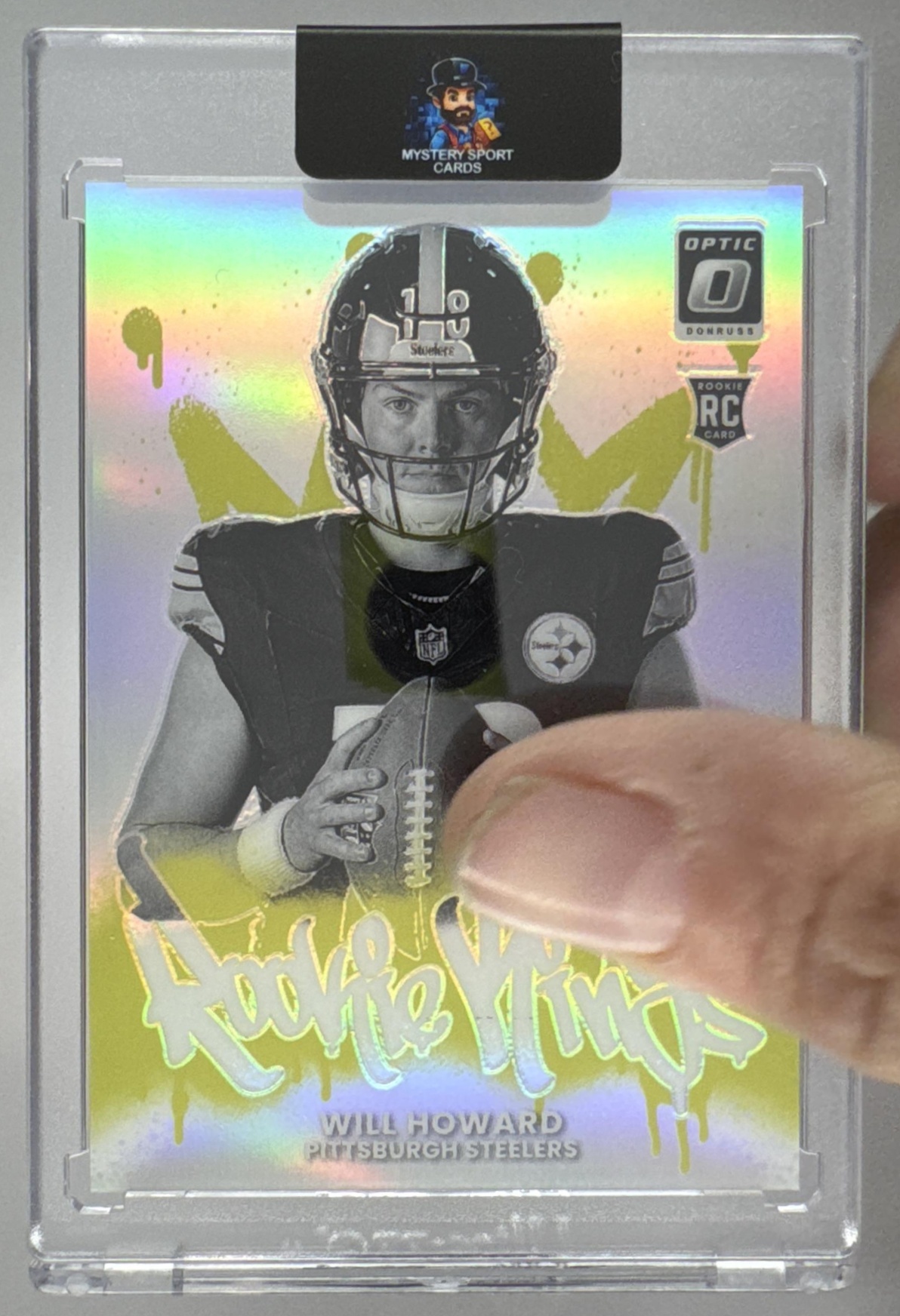 Card image for 2025 Panini Donruss Optic Will Howard Rookie Kings #11 RC Steelers