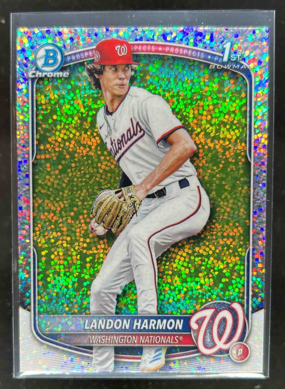 Card image for Landon Harmon 2025 Bowman Draft Chrome Sparkle Refractor