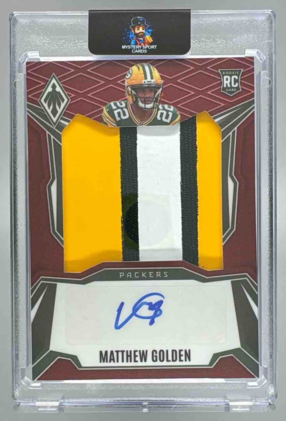 Card image for 2025 Panini Prizm Draft Picks Matthew Golden Signing Day Red /99 #49 Longhorns