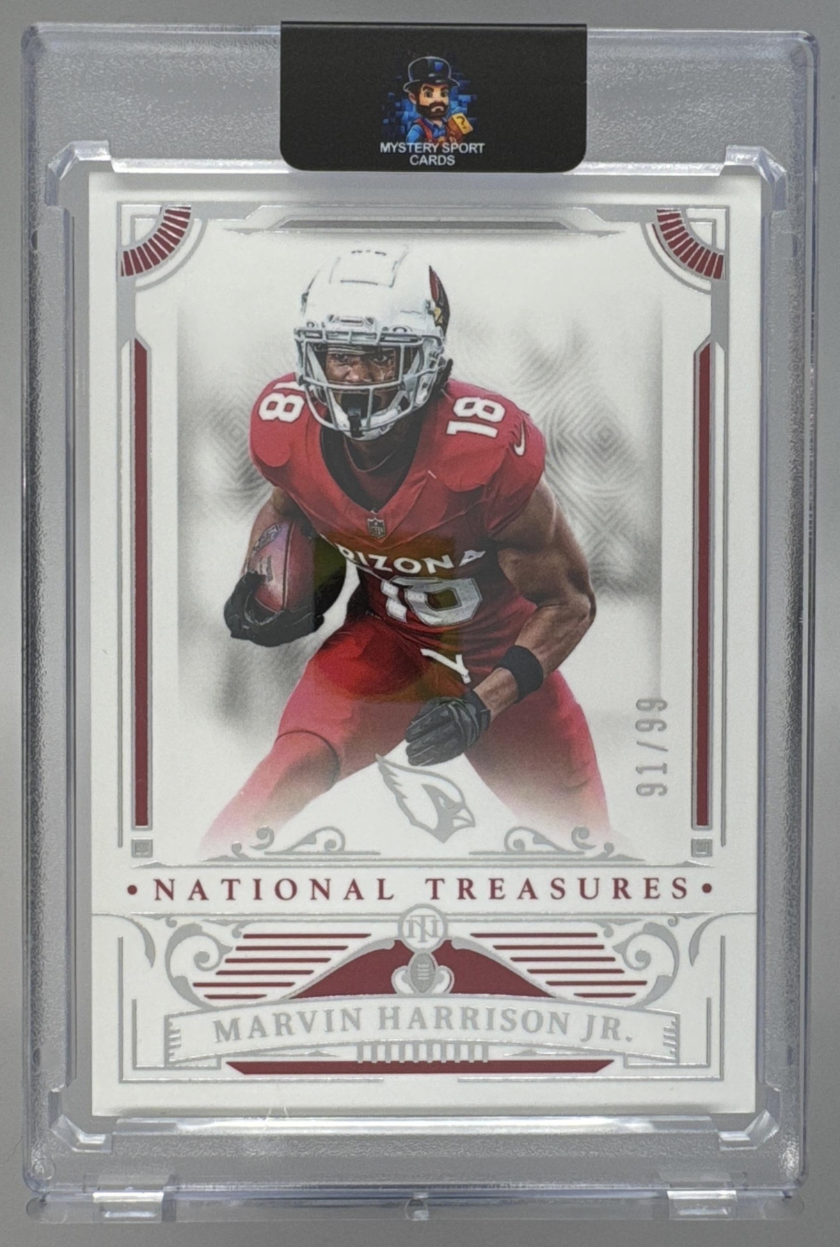 Card image for 2025 Panini National Treasures Marvin Harrison Jr./99 #1 Cardinals